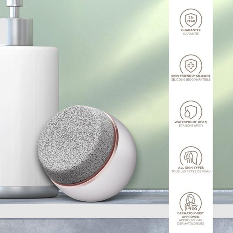 GESKE Pumice Stone Callus Remover | 7 in 1 | Foot File with Replaceable Long-Lasting Pumice Stone | for Smooth Feet | Advanced Exfoliator & Skin Softener | Ideal for Your Pedicure Kit