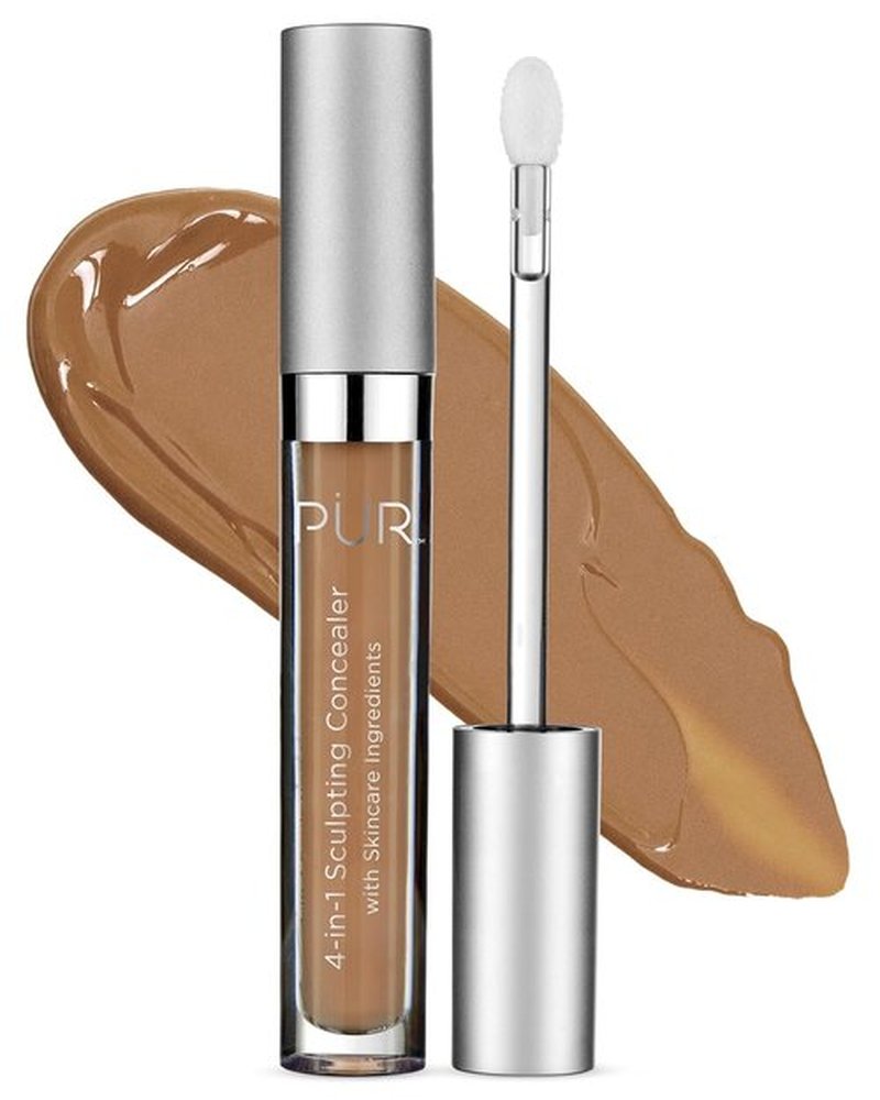 PÜR MINERALS 4-in-1 Sculpting Concealer - Hydrating, Brightening & Plumping Makeup for Dark Circles - Medium to Full Coverage