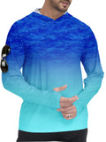 ZITY Men's Sun Protection Shirts Long Sleeve Rash Guard Hoodie UV UPF 50+ Fishing Running Athletic Sweatshirts