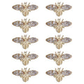 Beaupretty 10Pcs Bumble Bee Nail Charms Alloy 3D Nail Art Accessories for DIY Manicure and Decoration