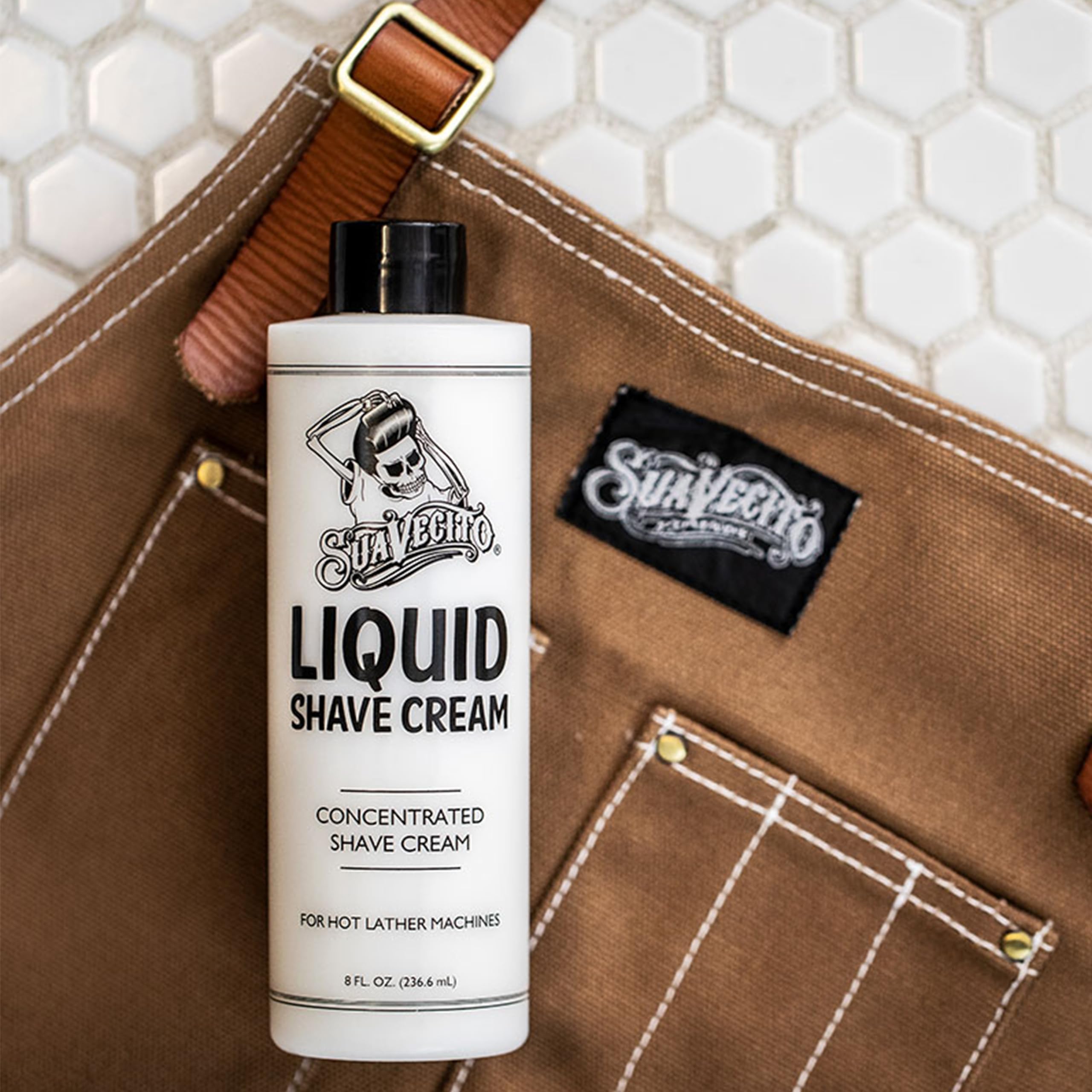 Suavecito Liquid Shave Cream 8 oz. Men's Shaving Professional Product For Machine Use Only