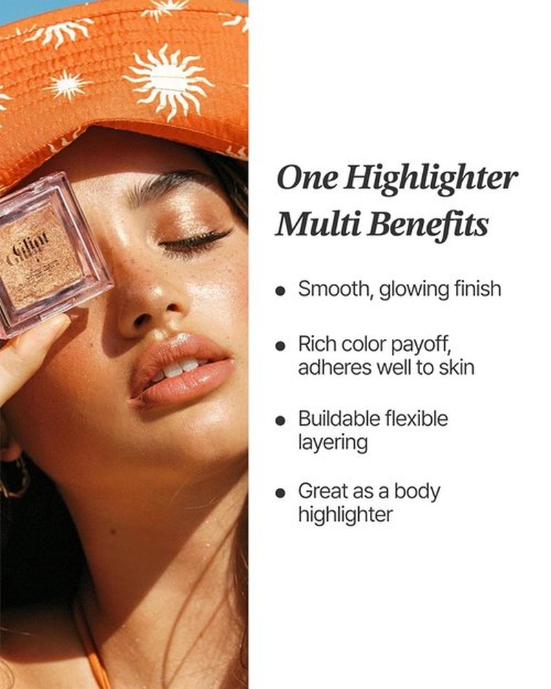 Glint Marble Highlighter - Sunset Bronze, 0.08oz | Korean Makeup for Smooth, Radiant Glow