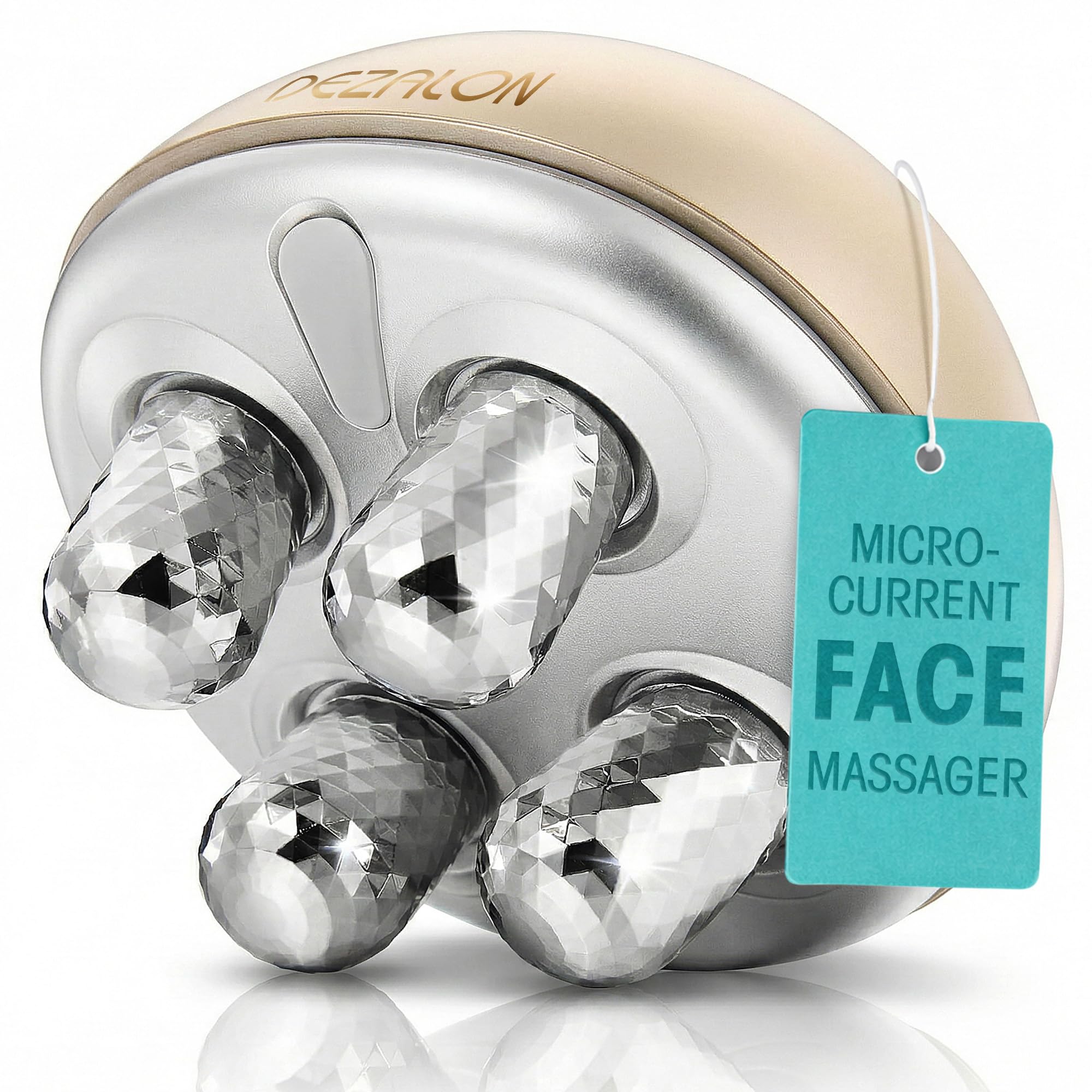 DEZALON Face Massager Tool, Eye & Neck Massager, Face Roller, Gold