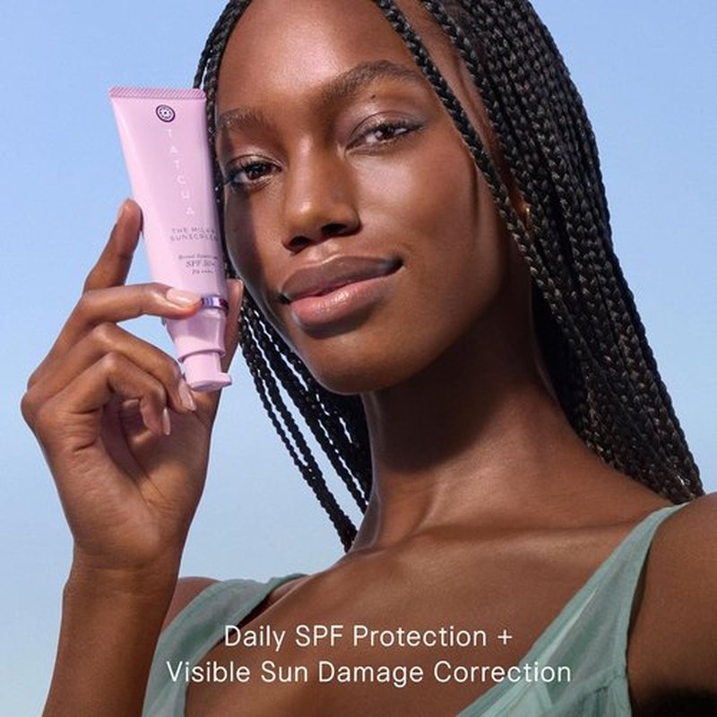 TATCHA Milky Sunscreen - Broad Spectrum SPF 50+ | Lightweight Daily Sun Protection | No White Cast, All Skin Types