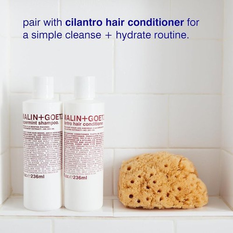 MALIN+GOETZ Shampoo - Hydrating Basil & Clarifying Peppermint | Daily Amino Acid Cleanser for All Hair Types | Vegan & Sulfate-Free