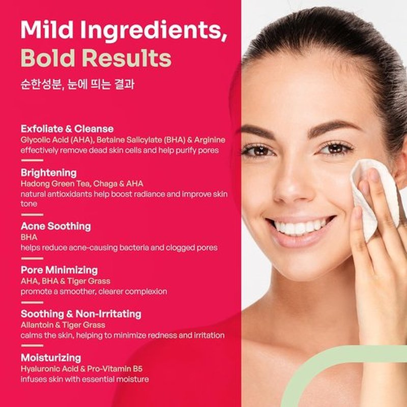 **Regine Switzerland Glycolic Acid Toner Pads - Exfoliating & Brightening with Green Tea & Centella | 150 Dual Texture Pads**