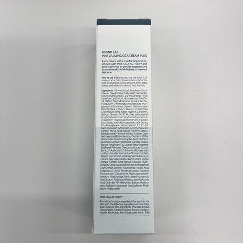 ROUND LAB Pine Cica Calming Cream Plus 60ml – Dual-Texture Soothing Cream for Blemish Care, Acne-Prone Skin Safe, Sebum & Oil Control, Intensive Calming, Strengthens Skin Barrier, Clear & Calm Finish