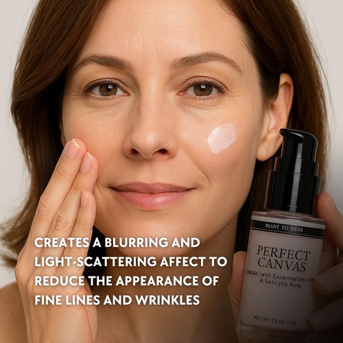 Ready to Wear Perfect Canvas Primer - Reduces Fine Wrinkles Anti Oxidants Anti Aging Skin Primer for Makeup Made in USA