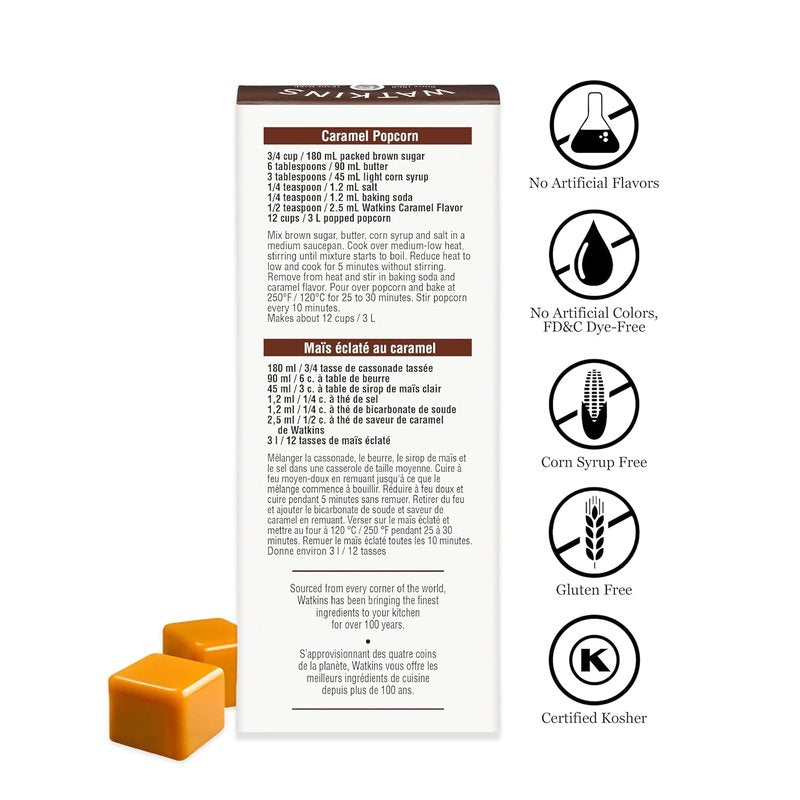 Watkins Caramel Flavor Extract - Rich, Natural Taste | 2 oz Bottles, Pack of 6
