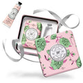 La Chatelaine Oud Rose Triple Milled Bar Soap and 20% Shea Butter Hand Cream Gift Set, Gift for Mom, Decorative Tin, Plant-Based, Natural & Organic, Made in France (7 oz. soap bar, 1 oz. hand lotion)