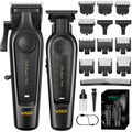 VGR Professional Hair Clippers for Men - Cordless Barber Clippers & Zero Gapped Trimmer Set, 7000RPM High Power Hair Cutting Kit with Ceramic Blade, USB-C Rechargeable Grooming Tools for Fade V197&995