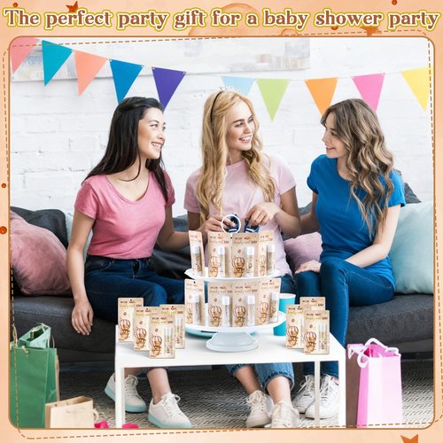 Dansib 50 Pack Bear Themed Baby Shower Favor Baby Shower Lip Balm Bulk We Can Bearly Wait Party Thank You Gifts for Gender Reveal Guest Games Prizes Thanksgiving Party Supplies