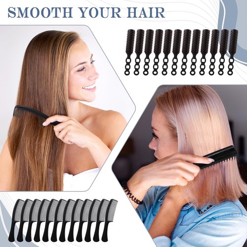 50 Pcs Hair Brushes and Combs Set for Homeless Individually Wrapped Bulk Hair Brush and Comb Set for Women Hotel Homeless Charity