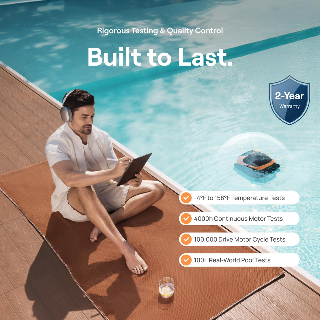 Beatbot Sora 30 Pool Vacuum Robot, 4-in-1 Cleaner with Shallow-Area Cleaning, 6800GPH Power, Smart Surface Parking, 5L Capacity for Above & In-Ground Pools Up to 3229 sq. ft, Vibrant Orange
