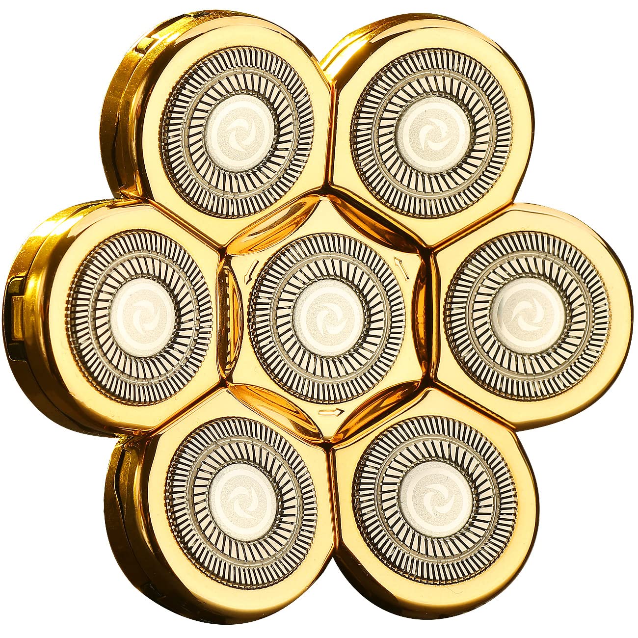 Universal 7 Gold Blades Head Shaver Replacement Heads for Mainstream Shaver Brands, Eelectric Shaver Replacement Replacement Blades (7D Gold)