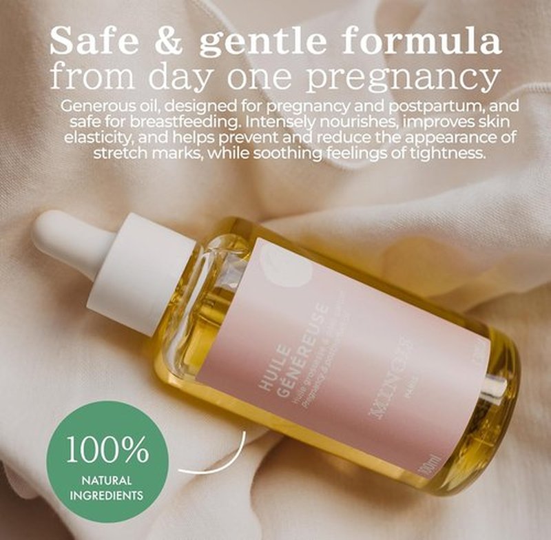 Minois Paris Pregnancy Body Oil - Organic Stretch Mark Prevention & Firming Skin Therapy - Made in France