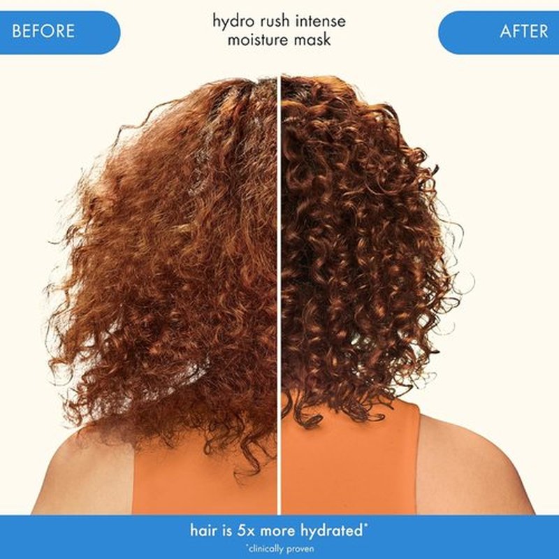 Amika Hydro Rush Intense Moisture Mask - Deep Hydration with Hyaluronic Acid | 8 oz