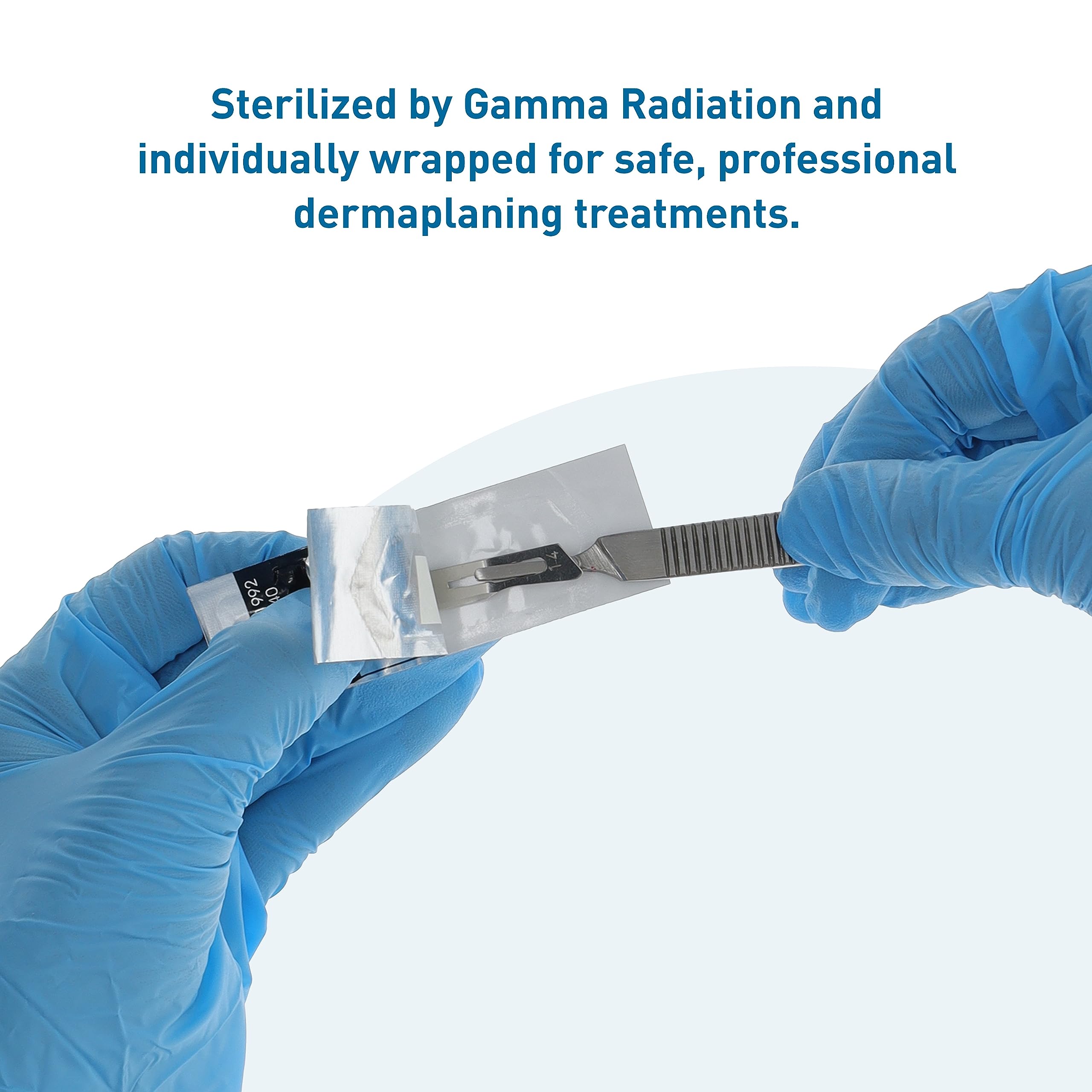 BodyMed Dermaplaning Blades #14 in Carbon Steel, 100 PCS - Disposable, Individually wrapped, Sterile Scalpel Blades for Estheticians, Facial Exfoliation, Hair Removal, Skin Care, Surgical & Podiatry