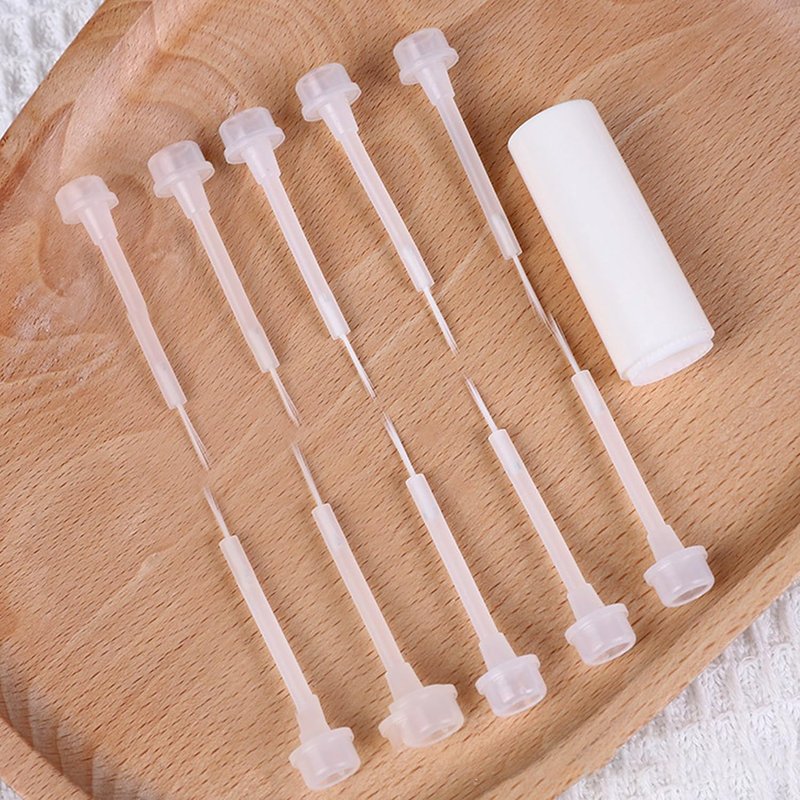 WOKOTO Nail Polish Brush Replacement Brush With a Cap Kit 66pcs Round Brush And 10pcs Liner Brush For Nail Polish Replacement Brushes Gel Nail Soft Brush Head Liquid Nail Brushes Fingernail Brush
