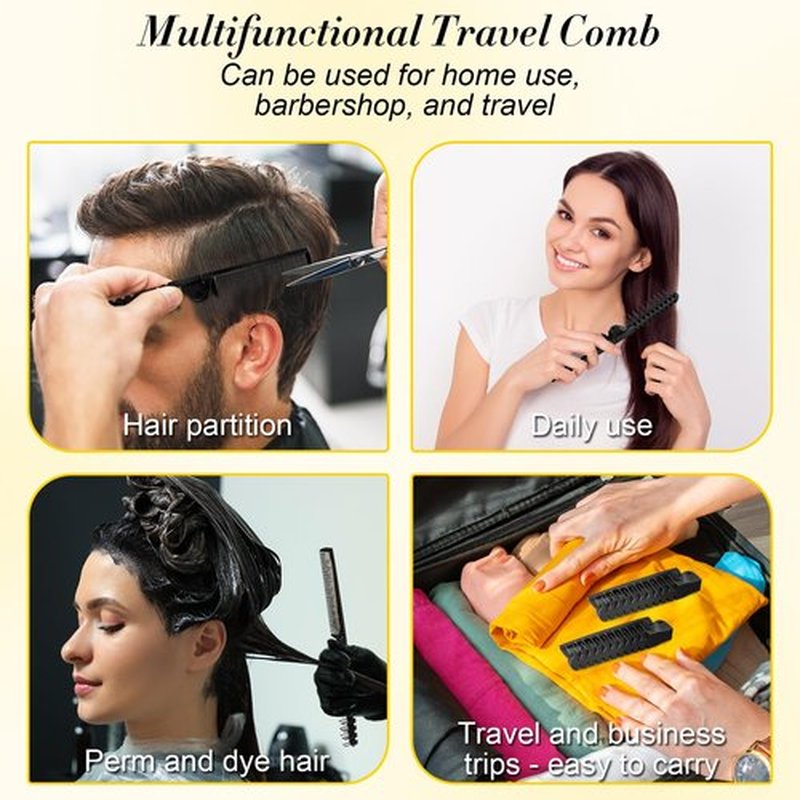 Travel Folding Comb, Compact Foldable Hair Brush Travel Pocket Mini Hair Comb & Makeup Comb in Bulk Individually Wrapped for Women Men Girls Homeless Hotel Shelter Nursing Home Charity Church