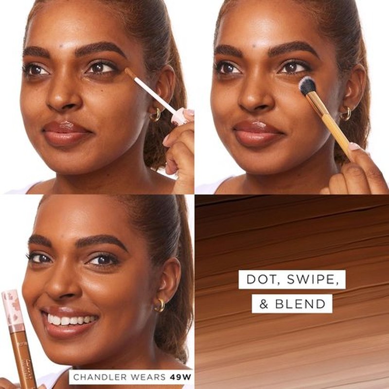 Tarte Creaseless Creamy Full-Coverage Concealer - Waterproof, Hydrating Formula with Vitamin E & Niacinamide for Dark Circles & Blemishes
