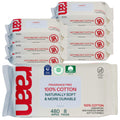 Raan, 100% Cotton Baby Wipes, Unbleached, 99% Purified Water, Unscented, EWG verified, For Extra Sensitive Skin, Naturally Soft and Durable, 8 pack, 480 Count