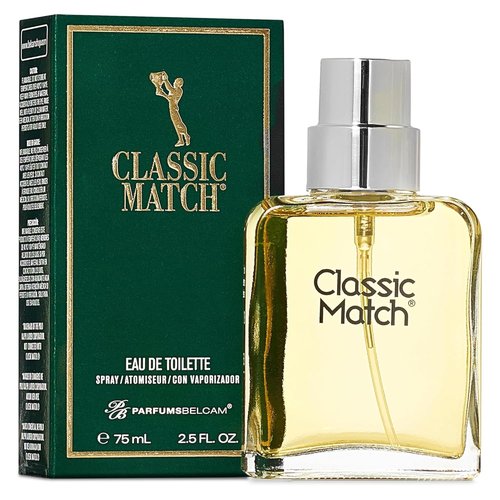 PB ParfumsBelcam Classic Match Green Eau De Toilette Spray for Men - Fresh Chypre Cologne, Long-Lasting 2.5 Fl Oz