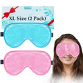 BeeVines XL Gel Eye Mask, 2 Pack Cooling Ice Masks for Puffy Eyes for Men & Women, Cold & Warm Compress for Post Surgery, Puffiness, Allergies, Sinuses & Migraines Treatment
