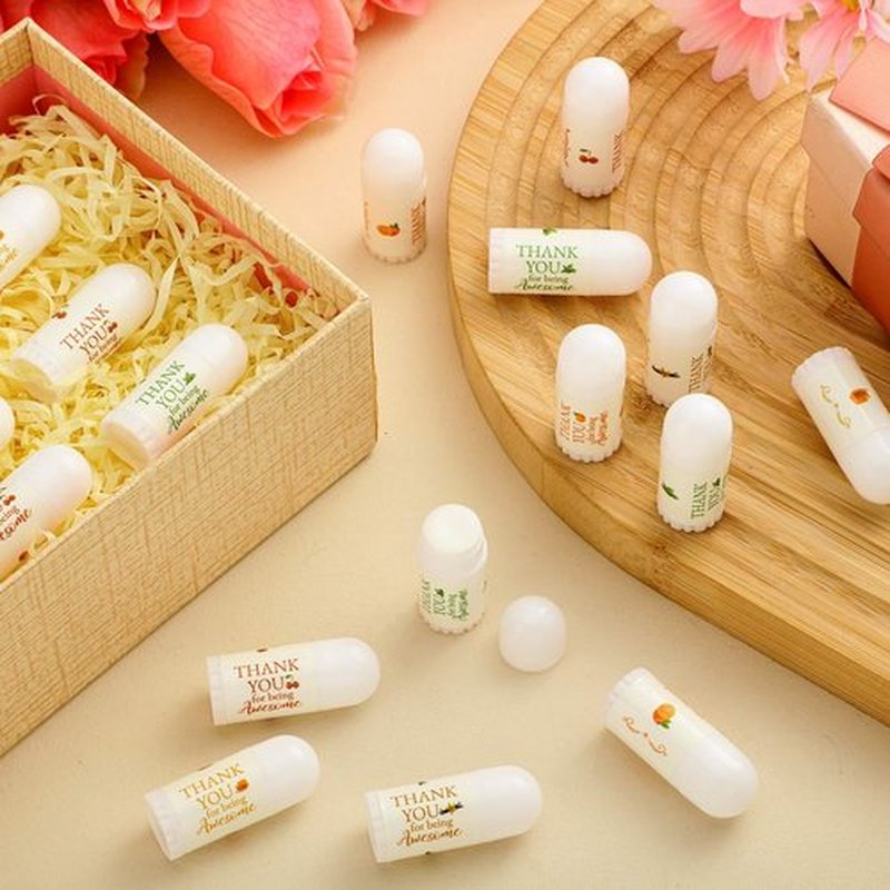 Swiffen 50 Pcs Valentines Day Mini Lip Balm Gifts Bulk Thank You Gifts Mini Lip Balm Pack Moisturizer Assorted Flavors Care Products for Teacher Baby Shower Coworkers Friend