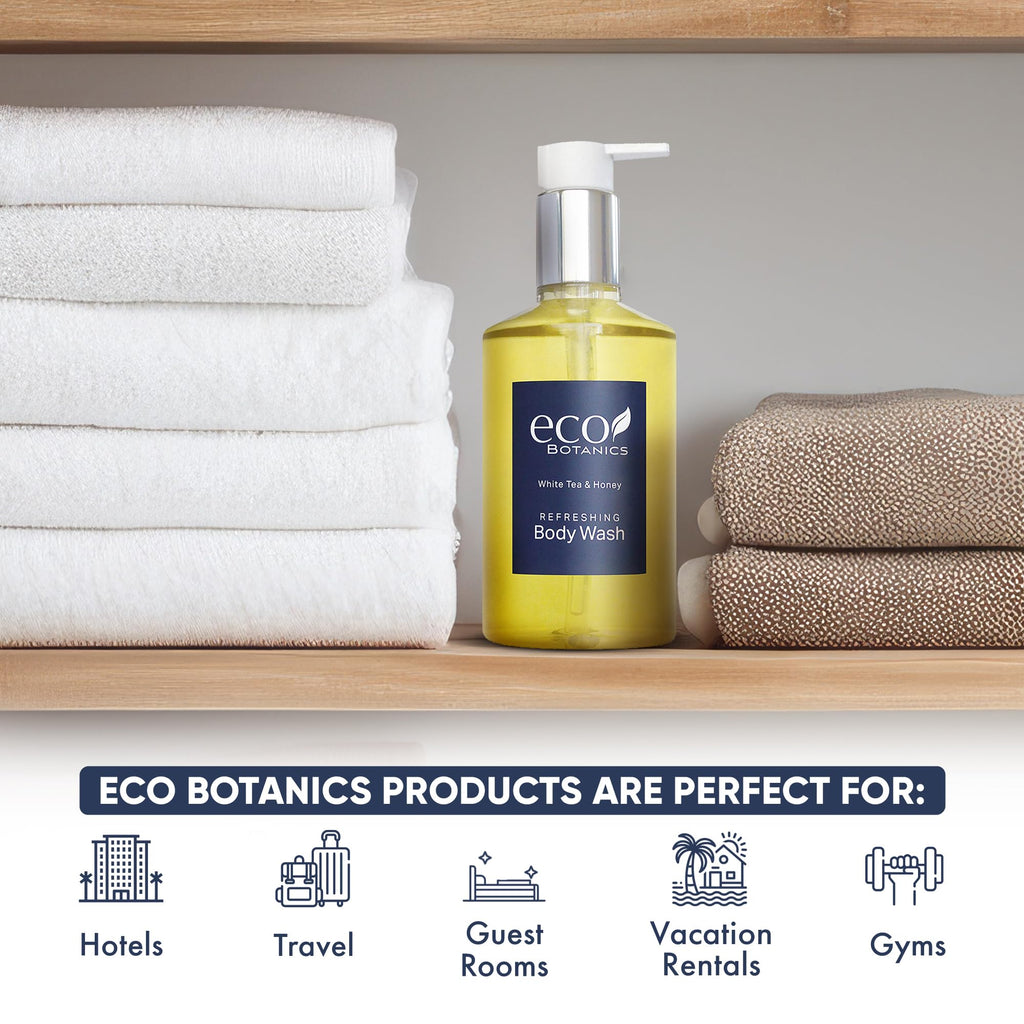 Terra Pure Eco Botanics Body Wash, Retail Size Hotel Amenities, 10.14 oz. (Single)