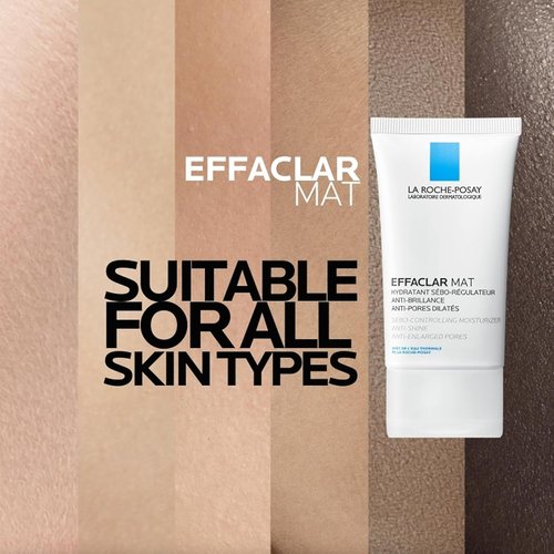 Effaclar Mat | Oil-Free Mattifying Moisturizer for Oily Skin - Lightweight & Hydrating Formula
