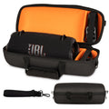 Hard Case Compatible with JBL Xtreme 4/Xtreme 3 Bluetooth Speaker,Travel Carrying Storage Holder Bag with Replacement Shoulder Strap Fit for Charger Adapter and Accessories (Black+White)