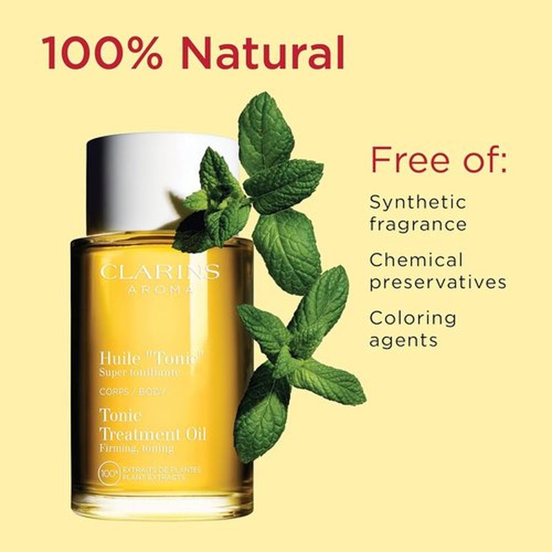 Clarins Tonic Body Treatment Oil & Stretch Mark Expert Bundle - Firming Oil & Cream for All Skin Types