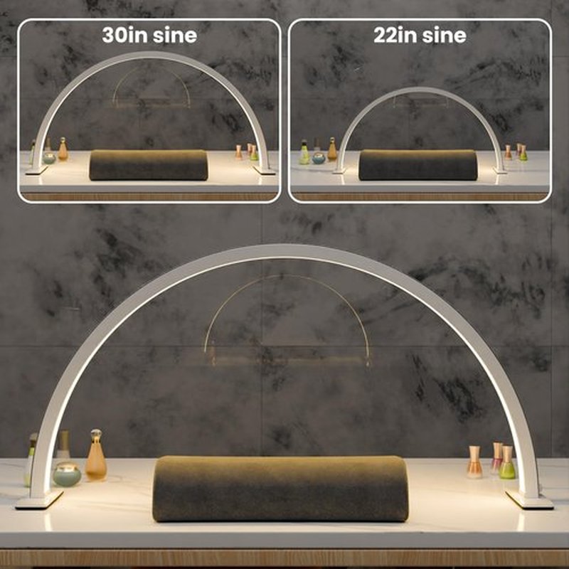 gelpal Large Half Moon Light for Nail Desk, 30" 48W Professionals Led Light, Desk Lamp for Lash Eyelash Extension,Makeup Desk lamp,Color Temperature 2700K-6000K, Salon&Home(Crystal Diamond)