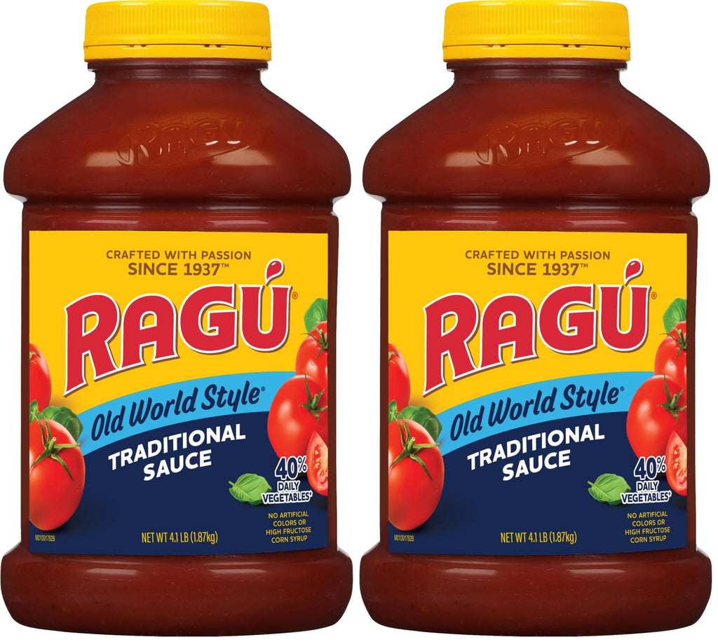 Ragu Old World Style Traditional Sauce, Made with Olive Oil, Perfect for Italian Style Meals at Home, 66 OZ (Pack of 2)