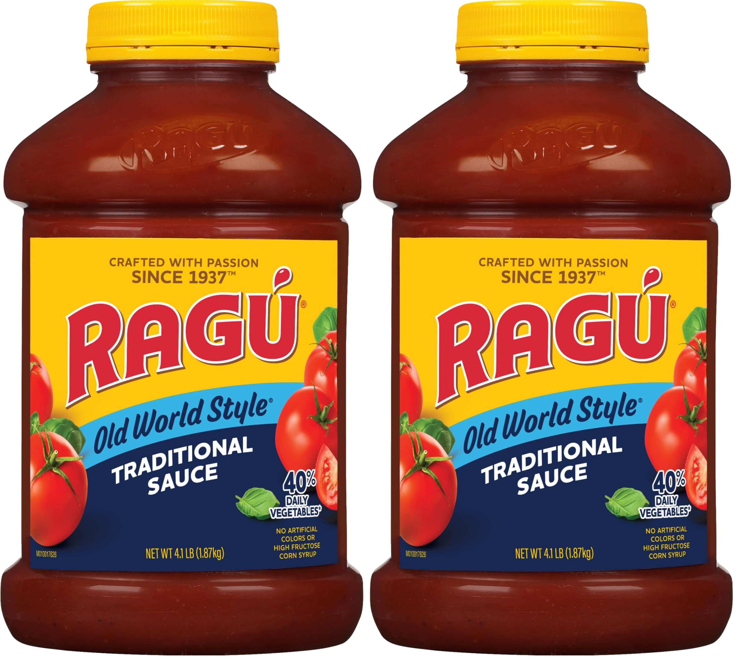 Ragu Old World Style Traditional Sauce, Made with Olive Oil, Perfect for Italian Style Meals at Home, 66 OZ (Pack of 2)