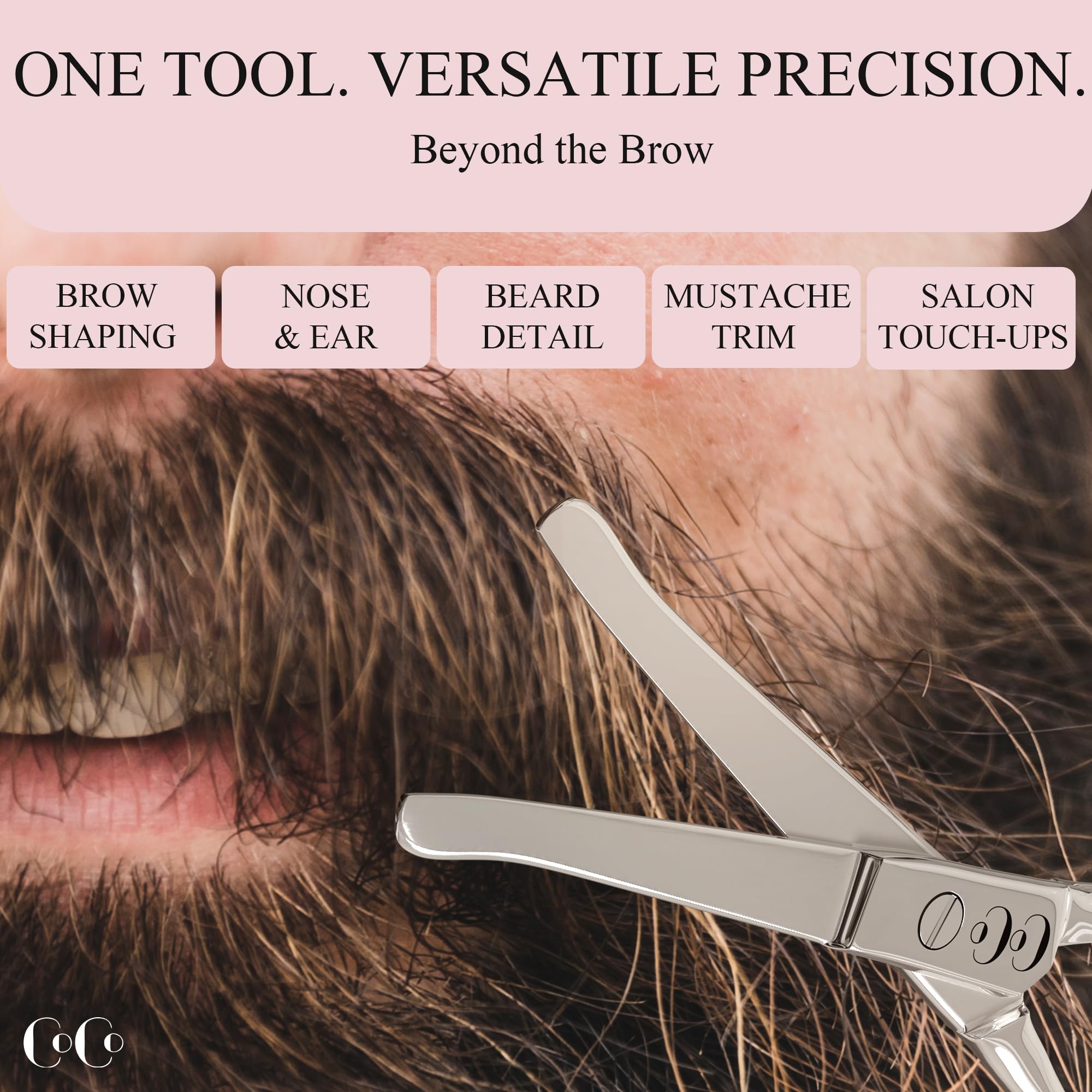 Coco's Rounded Safety Nose & Ear Hair Scissors – Precision Stainless Steel Grooming Tool for Men & Women, Eyebrow & Facial Hair Trimming, Mustache, Beard, Baby Nail & Pet Care