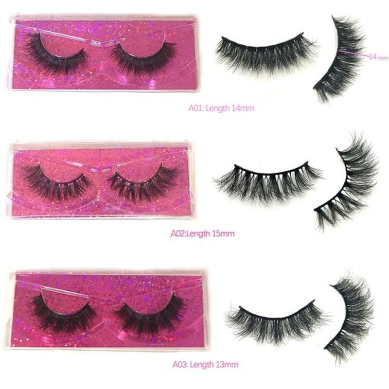 U-Hotmi Natural Look Fluffy Eye Lashes, Faux 3D Mink Lashes 10 Styles Eyelashes Wholesale(10 Pairs)