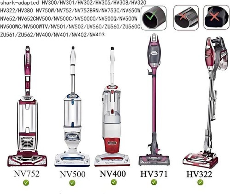 Shark Vacuum Cleaner Attachments - 6PCS 2-in-1 Crevice & Dusting Brush Combo | Flexible Tool Set for HV322, HV320, HV301, NV600, NV340