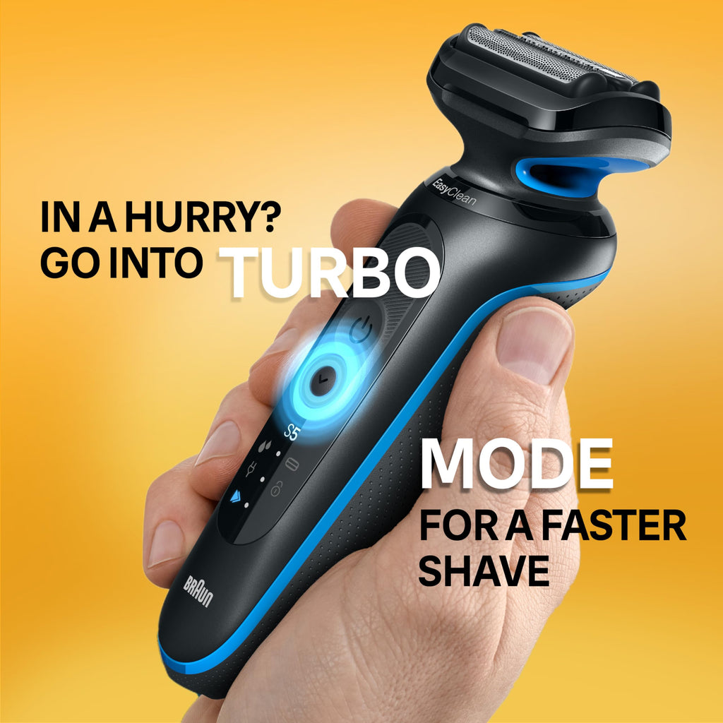 Braun Series 5 5020 Electric Razor for Men Foil Shaver with Beard Trimmer, Rechargeable, Wet & Dry with EasyClean, Black, 5 Piece Set