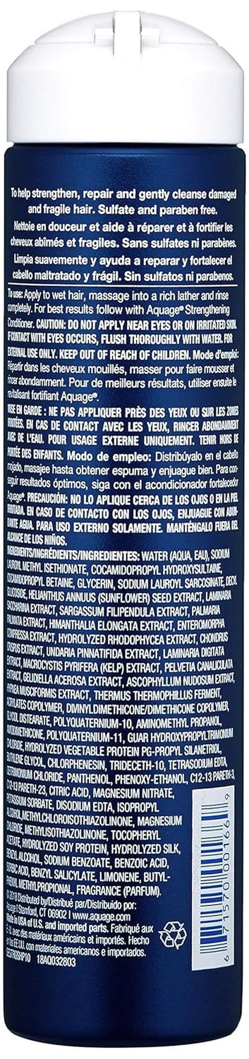 AQUAGE SeaExtend Strengthening Shampoo - Fullness & Protection for Fine Hair | 10 fl. oz