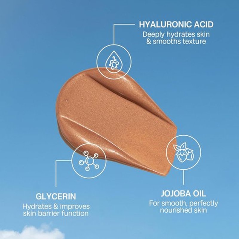 Bali Body Bronzing Serum - Hydrating Anti-Aging Skin Tint with Hyaluronic Acid & Vitamin E | Lightweight, Non-Greasy Formula (30 ml / 1.01 fl oz)