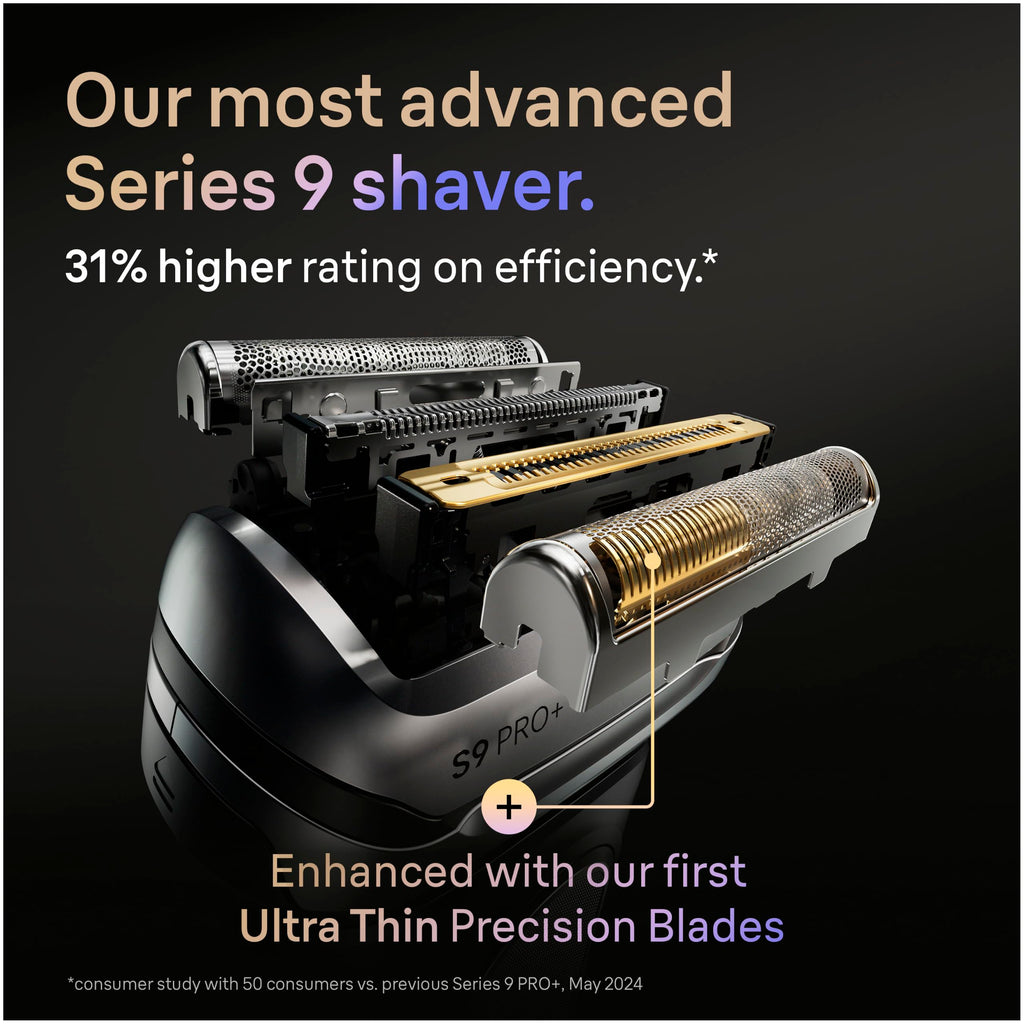 Braun Electric Razor for Men Series 9 PRO+ Electric Foil Shaver with Precision Trimmer, 6in1 SmartCare Center, Travel Powercase, 9677cc