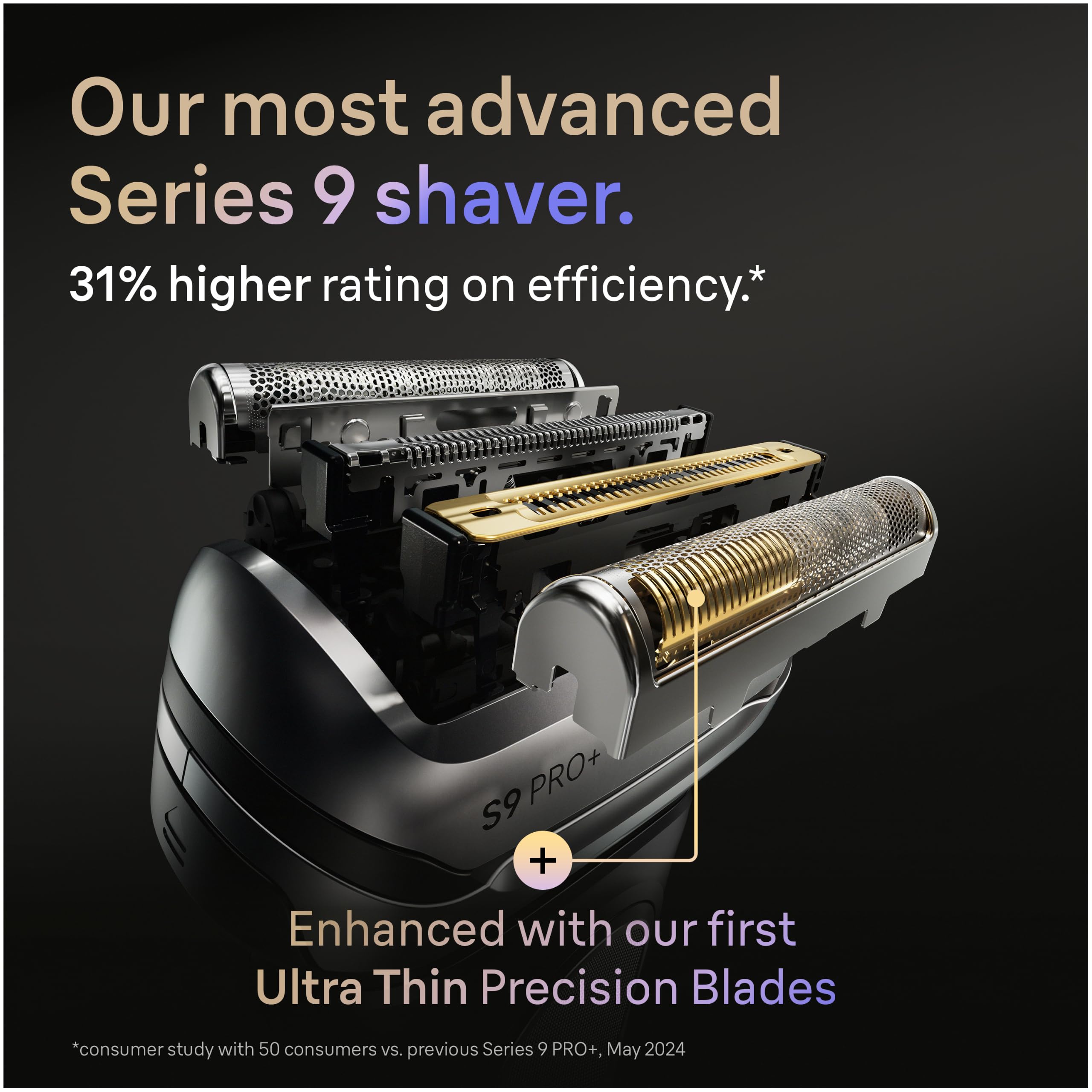Braun Electric Razor for Men Series 9 PRO+ Electric Foil Shaver with Precision Trimmer, 6in1 SmartCare Center, Travel Powercase, 9677cc