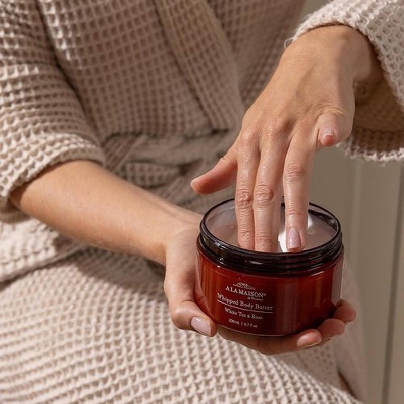 A LA MAISON Whipped Body Butter - Jasmine & Santal | Ultra-Rich Shea Moisturizer with Argan & Jojoba Oils - 6.7 oz