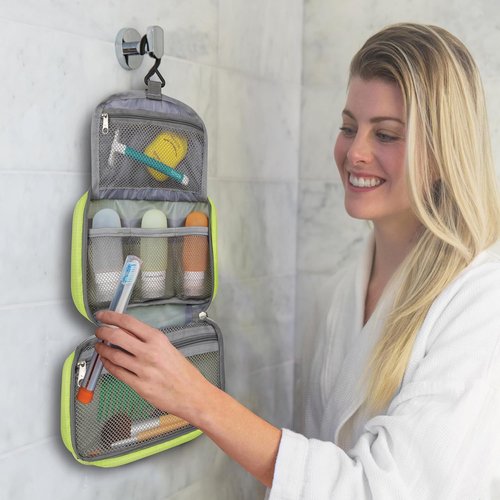 Travelon Compact Hanging Toiletry Kit - Versatile Organizer for Travel Essentials | Lightweight & Durable