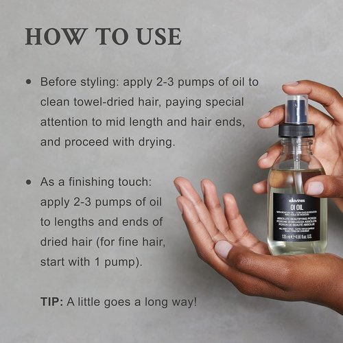 Davines OI Oil - Weightless Hair Oil for Dry, Coarse & Curly Hair | Frizz Control & Shine
