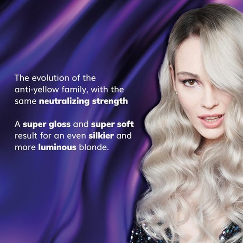Fanola Wonder No Yellow Purple Hair Mask - Acidic pH Deep Conditioning Hair Mask for Blonde, Bleached & Grey Shades - Intense Violet Pigment Neutralizes Brassy Tones (3.38 Ounce)