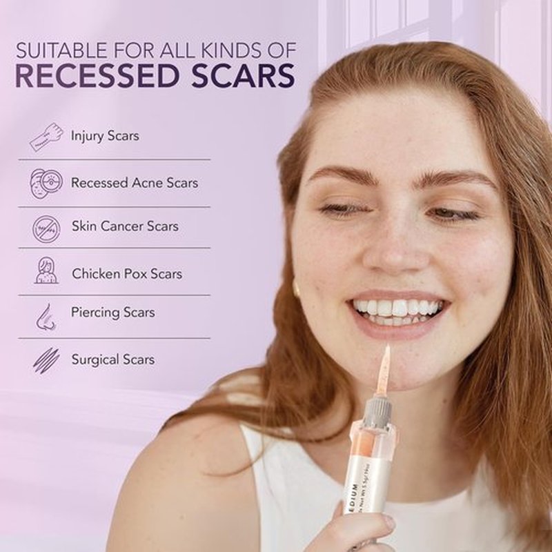 Dermaflage Scar Filler Refill - 4 Easy-To-Use Applicators for Flawless Skin Coverage