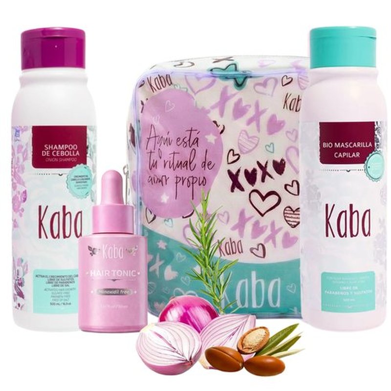 D'Luchi Hair Treatment Kit for Growth & Intense Care, Set of 3 - Complete Hair Care Set with Bag, Includes Red Onion Shampoo & Hair Tonic.